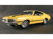 1970 Oldsmobile 442 W30 Coupe Sebring Yellow with Black Interior Dr. Olds Series 2 Ltd to 702pc 1 18 Diecast by Acme