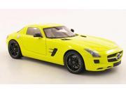 2010 Mercedes SLS AMG Yellow With Black Wheels 1 18 Diecast Car Model by Minichamps