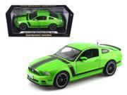 2013 Ford Mustang Boss 302 Green 1 18 Diecast Car Model by Shelby Collectibles