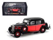 1935 Maybach SW35 Spohn Black Red Hardtop 1 43 Diecast Car Model by Signature Models