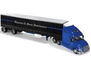 Volvo VN 670 Blue With 48 Curtainside Trailer Thomas Sons Distributors 1 64 Diecast Model by First Gear