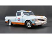 1968 Chevrolet C 10 Pickup Truck Gulf Racing Limited Edition to 954pcs 1 18 Diecast Model Car by Acme