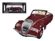 1937 Peugeot Eclipse 402 Dark Red With Retractable Top 1 18 Diecast Car Model by Norev
