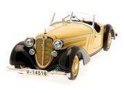 1935 Audi 225 Front Roadster Black Yellow 1 18 Diecast Model Car by CMC