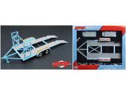 Tandem Car Trailer Gulf Oil with Tire Rack 1 18 Diecast Model by GMP