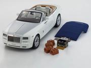 Rolls Royce Phantom Drophead Series 2 English White Limited to 333pc 1 12 Diecast Model Car by Kyosho