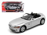 BMW Z4 Convertible Silver 1 18 Diecast Model Car by Motormax