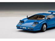 Lamborghini Countach 5000 S Blue 1 43 Diecast Model Car by Autoart