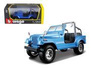 Jeep Wrangler Blue 1 24 Diecast Model Car by Bburago