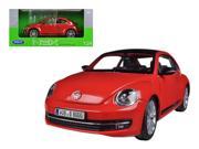 Volkswagen New Beetle With Sunroof Red 1 24 Diecast Car Model by Welly
