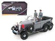 1938 Mercedes G4 Grey With 3 Figurines 1 18 Diecast Car Model by Signature Models