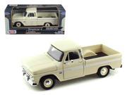 1966 Chevrolet C10 Fleetside Pickup Cream 1 24 Diecast Car Model by Motormax