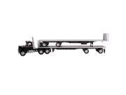 Mack R Truck Black With Two 48ft Flatbed Trailers Stacked 1 64 Diecast Model by First Gear