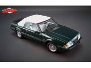 1990 Ford Mustang LX 5.0 7 UP Ed Convertible Deep Emerald Green Clear Coat Metallic Paint code PA Ltd Ed 1 18 by GMP