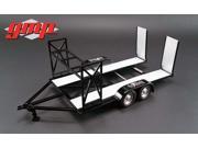 Tandem Car Trailer with Tire Rack Gas Monkey Garage 1 18 Diecast Model by GMP