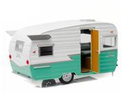Shasta Airflyte 15 Camper Trailer Green for 1 24 Scale Model Cars and Trucks 1 24 Diecast Model by Greenlight