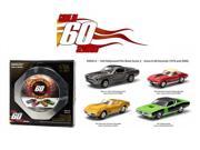 Hollywood Film Reels 4 Cars Pack Gone in 60 Seconds 1974 2000 1 64 Diecast Car Model by Greenlight