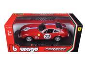 Ferrari GTB4 Competizione 22 Red 1 24 Diecast Model Car by Bburago