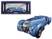 1937 Peugeot 302 Darl Mat Roadster Blue Metallic 1 18 Diecast Model Car by Norev