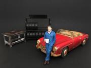 Mechanic Larry Taking Break Figure For 1 18 Scale Models by American Diorama