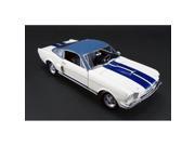 1966 Ford Shelby Mustang G.T. 350 White with Vinyl Top 1 of 1 Pre Production Prototype Ltd Ed to 564pc 1 18 by Acme