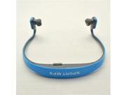 Neckband Style Colorful Durable MP3 In ear Earphone with Card Slot Blue