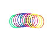 12pcs Plastic Multicolor Toss Rings for Outdoor Garden Backyard Game