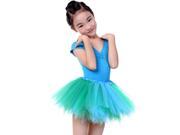 11 Kids Girl Angular Tutu Skirts Dance Princess Birthday Tutus Dress Gift Party green blue