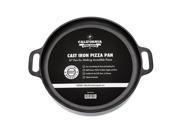 California Home Goods Cast Iron Pizza Pan 14 inch Pre Seasoned Griddle