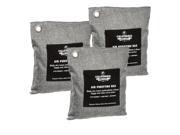 3pk Naturally Activated Air Purifying Deodorizer Bag Charcoal Color 200g