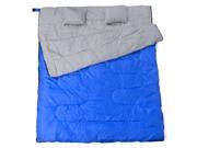 3 4 Season 400GSM Double Person Sleeping Bag with Water Resistant Shell Blue