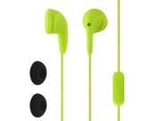 Circuit City 3.5mm Stereo Earphone Earbuds with Microphone Remote Lime