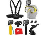 Accessory Bundle for GoPro HERO5 Black Session Action Camera w Scuba Diving Mask HandGrip Floating Handle Chest Strap Wrist Glove Mount Tripod Adapter