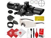 Barska 1 4x28 IR SWAT AR Mil Dot Tactical Riflescope w Crossfire Glasses and Optical Cleaning Kit