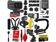 Garmin Virb X Essential Accessories Kit w Floating Hand X Grips; Wrist Chest Suction Mounts; Video LED; 3 Tripod Adapters; 32GB microSDHC Memory
