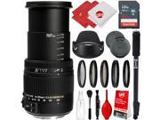 Sigma 18 250mm F3.5 6.3 DC OS MACRO HSM Lens for Canon DSLR Cameras w 32gb Essential Photo and Everyday Bundle