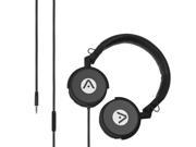 Audiomate A7 Wired Extra Bass Stereo Headphones with Microphone Remote Black