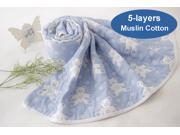 Riho Baby 5 Layers 100% Muslin Cotton Gauze No Formaldehyde No Phosphor Receving Swaddle Blanket