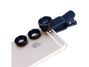 Akinger New Phone Clip Lens 3 in 1 Phone Lens Kit 180 Degree Fisheye 0.65x Supreme Wide Angle 10x Macro Lens for iPhone Samsung Phones Tablets Retail Packa