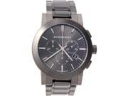 Burberry Men s BU9354 Large Check Gray Ion Plated Stainless Steel Watch