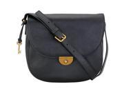 Fossil Saddle Black Leather Ladies Handbag ZB6888001