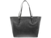 Coach Turnlock Tote Black Crossgrain Leather Ladies Handbag 57450LIBLK