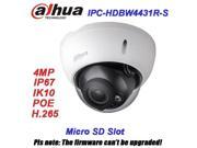 Dahua IPC HDBW4431R S replace IPC HDBW4421R H2.65 H2.64 4MP IK10 IP67 IP camera with POE SD slot