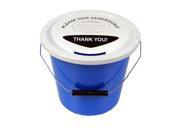 Charity Money Collection Bucket 5 Litres Light Blue