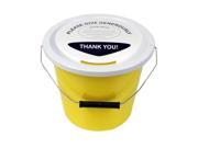 Charity Money Collection Bucket 5 Litres Yellow