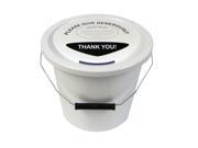 Charity Money Collection Bucket 5 Litres White