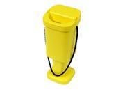 Square Charity Money Collection Box Yellow