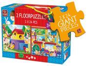 King Pet Shop and Playground Floor Jigsaw Puzzles 2 x 24 XXL Pieces
