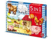 King Farmyard 5 in 1 Kiddy Jigsaw Puzzles 2 12 Pieces