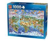King World Map Jigsaw Puzzle 1000 Pieces